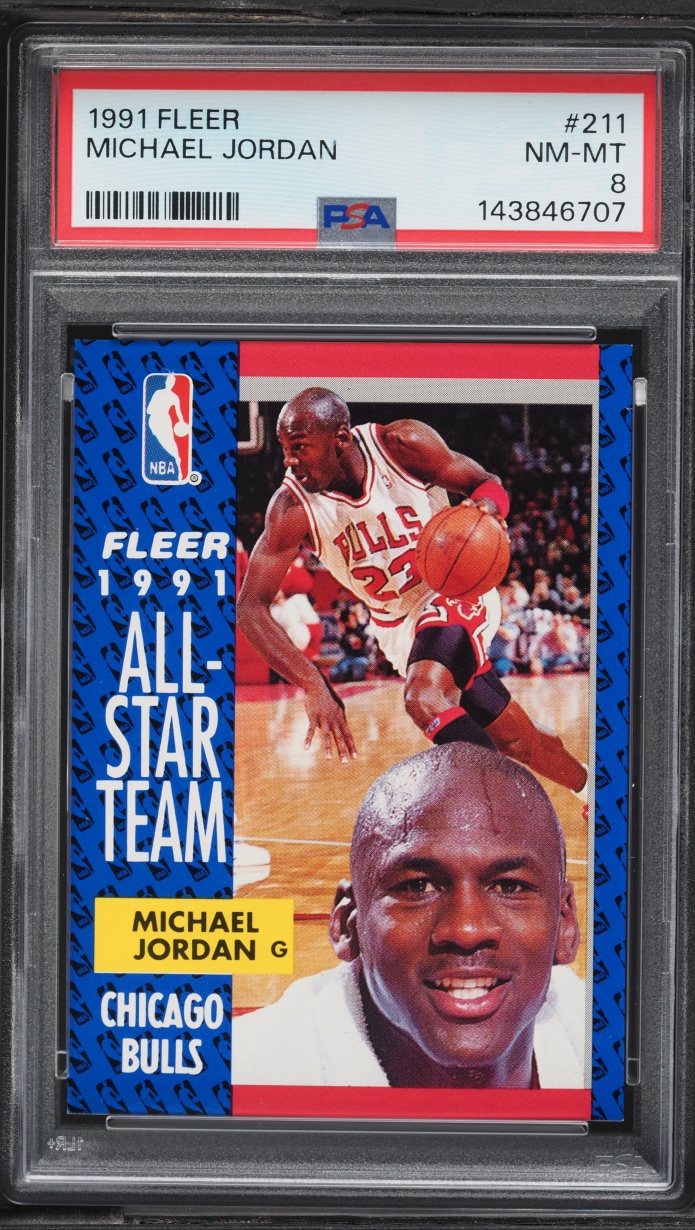 1991 Fleer Basketball Michael Jordan #211 PSA 8 NM-MT