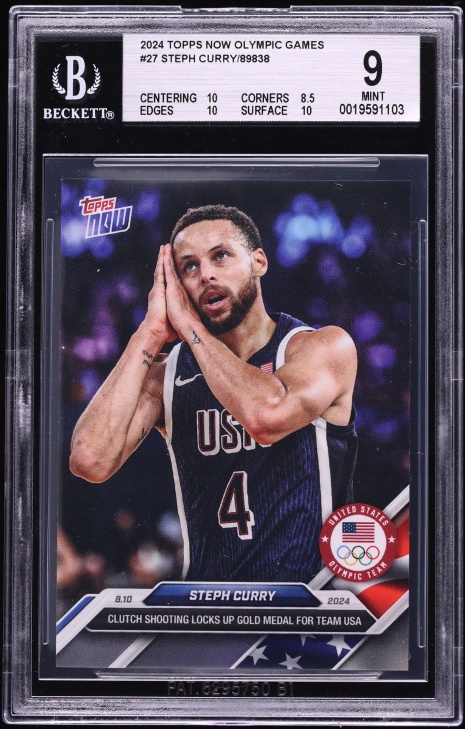 2024 Topps Now Olympic Games Stephen Curry #27 BGS 9 MINT