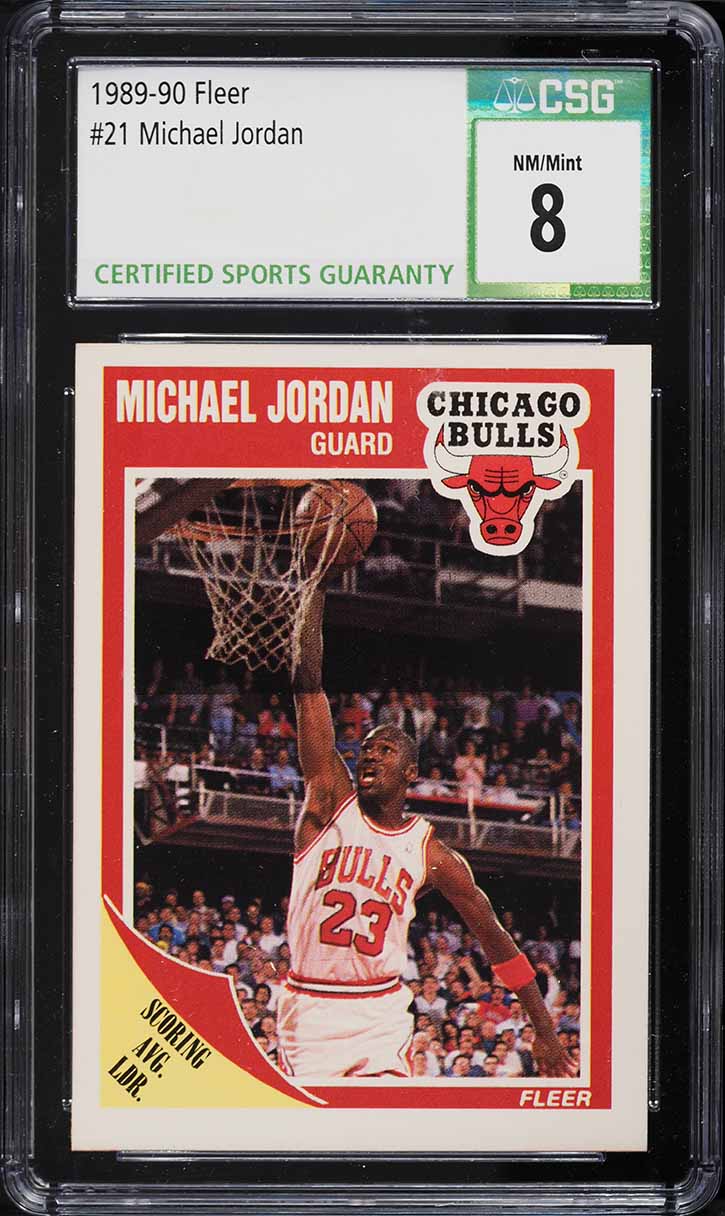1989 Fleer Basketball Michael Jordan #21 CSG 8 NM-MT