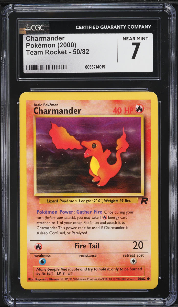 2000 Pokemon Team Rocket Charmander #50 CGC 7 NRMT