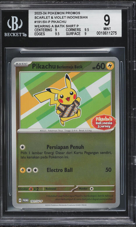 2024 Pokemon Indonesian SV Promo Pikachu's Journey Pikachu Batik