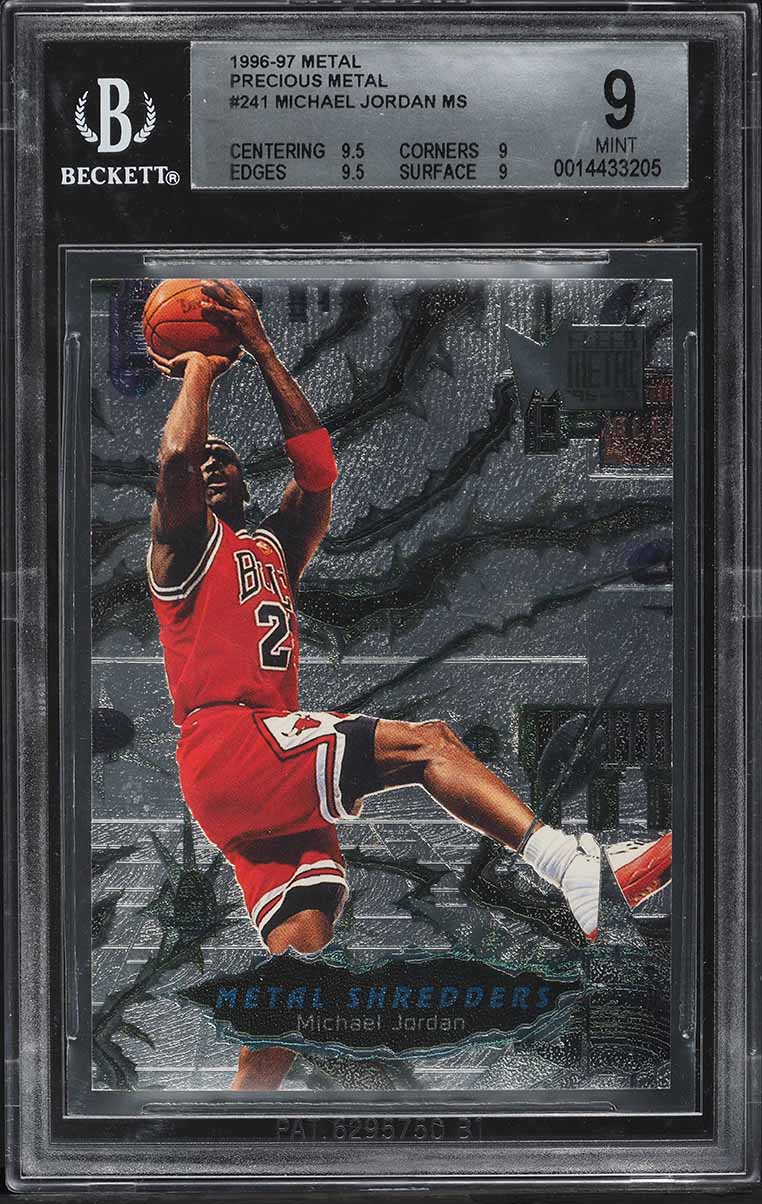 1996 Metal Shredders Precious Metal Michael Jordan #241 BGS 9 MINT on ...