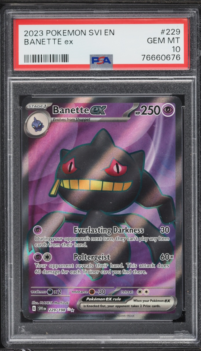 2023 Pokemon Scarlet & Violet Banette ex #229 PSA 10 GEM MINT