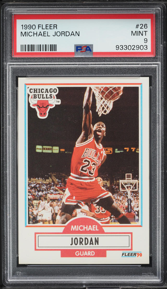 1990 Fleer Basketball Michael Jordan #26 PSA 9 MINT