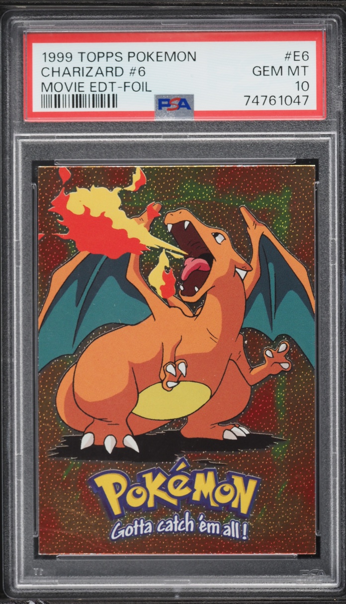 1999 Topps Pokemon The Movie Foil Charizard #6 #E6 PSA 10 GEM MINT