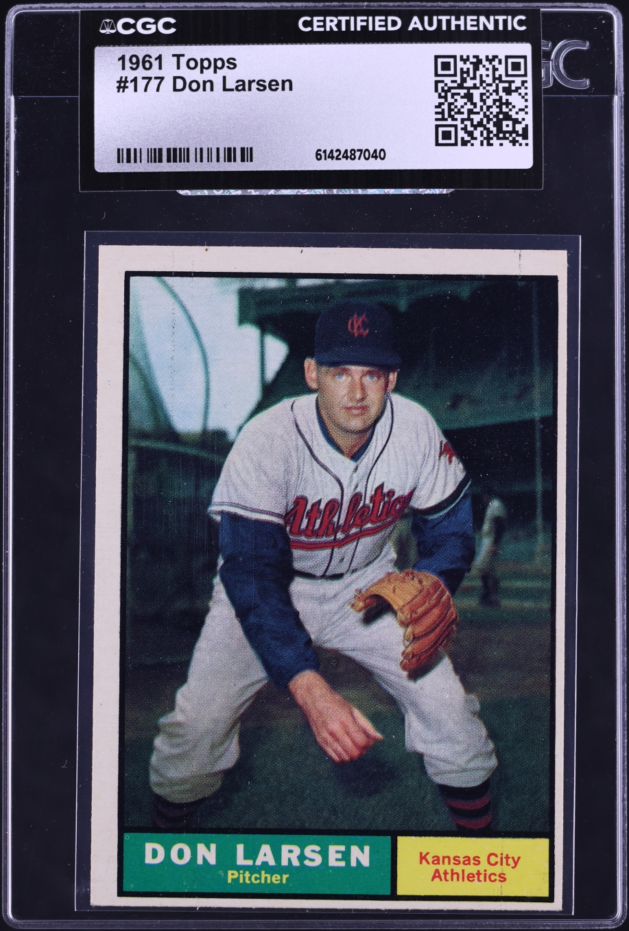 1961 Topps Don Larsen #177 CGC AUTH