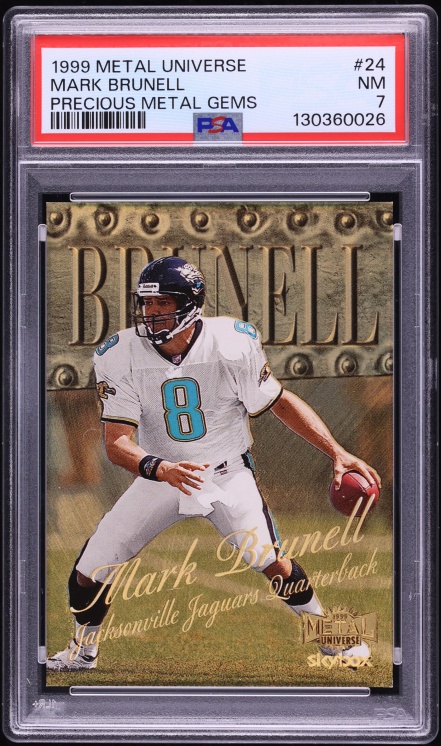 1999 Metal Universe Precious Gems Mark Brunell /50 #24 PSA 7 NRMT
