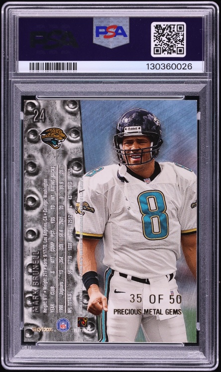 1999 Metal Universe Precious Gems Mark Brunell /50 #24 PSA 7 NRMT - Photo 2