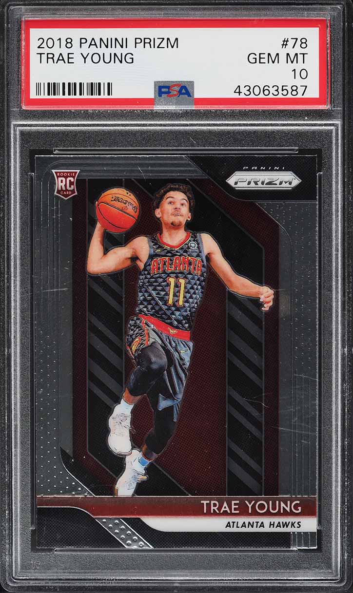 2018 Panini Prizm Trae Young ROOKIE #78 PSA 9 MINT on Fanatics Collect
