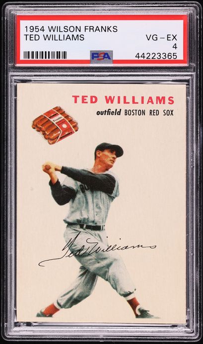 1954 Wilson Franks Ted Williams PSA 4 VGEX