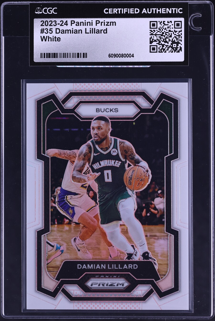 2023 Panini Prizm White Damian Lillard /175 #35 CGC AUTH