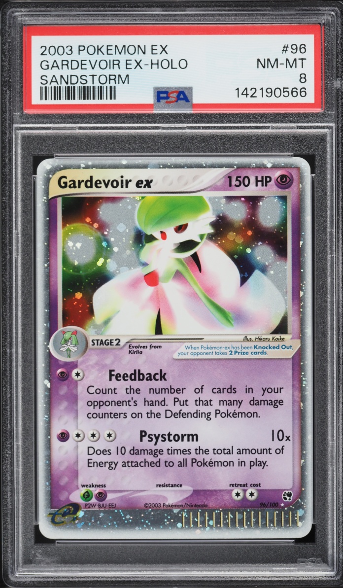 2003 Pokemon EX Sandstorm Holo Gardevoir Ex #96 PSA 8 NM-MT