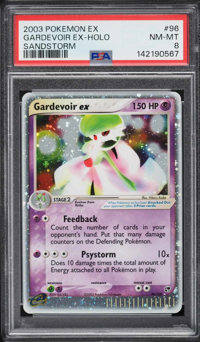 2003 Pokemon EX Sandstorm Holo Gardevoir Ex #96 PSA 8 NM-MT