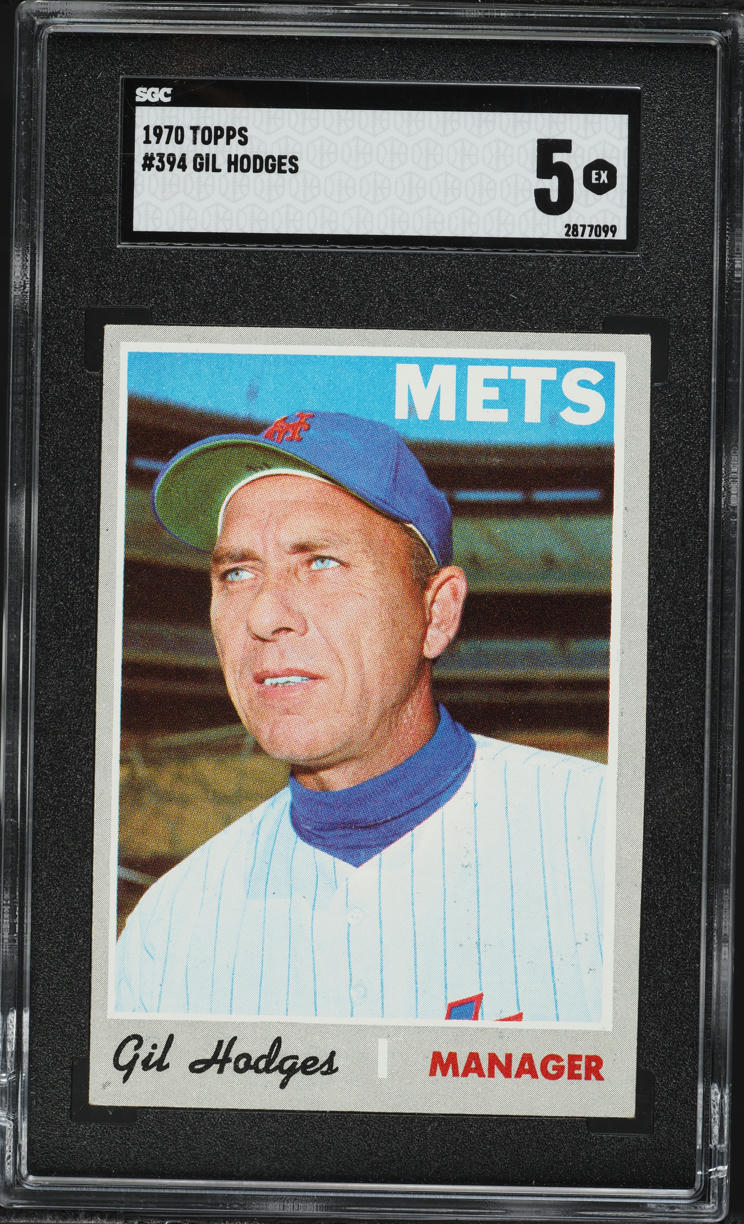 1970 Topps Gil Hodges #394 SGC 5 EX