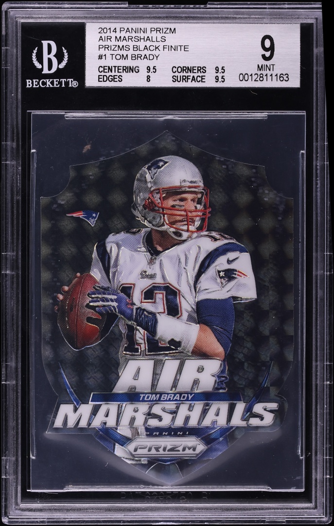 2014 Panini Prizm Air Marshals Black Finite Die-Cut Tom Brady 1/1 #AM1 BGS 9 MINT