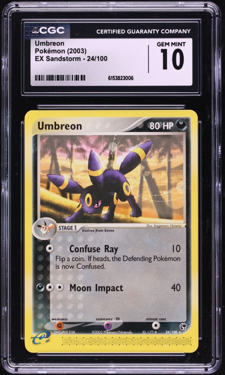 2003 Pokemon EX Sandstorm Umbreon #24 CGC 10 GEM MINT