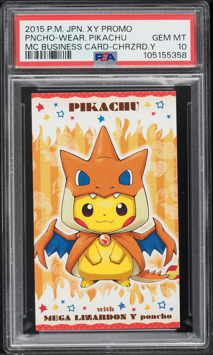 2015 Pokemon Japanese XY Promo MC Business Card Charizard Poncho Pikachu PSA 10