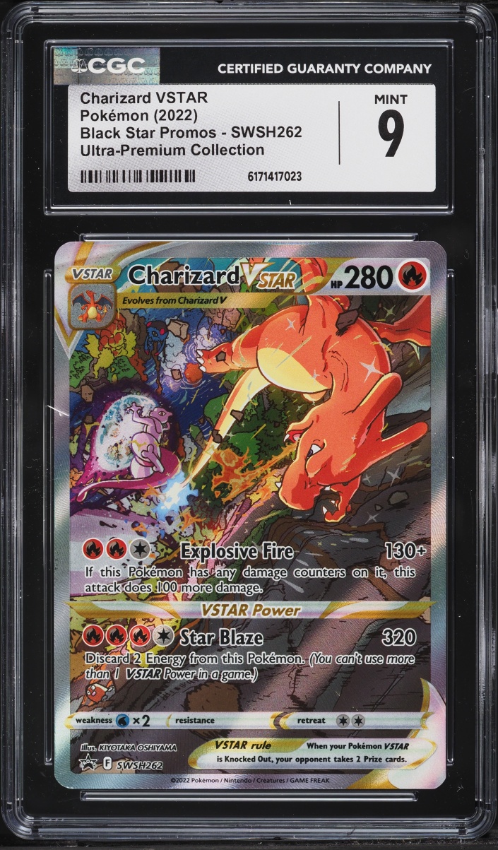 2022 Pokemon Sword & Shield Promo Ultra Premium Full Art Charizard VSTAR #SWSH262 CGC 9 MINT