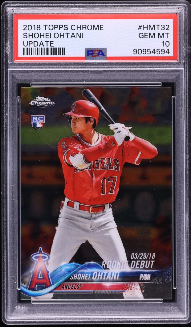 2018 Topps Chrome Update Shohei Ohtani ROOKIE #HMT32 PSA 10 GEM MINT