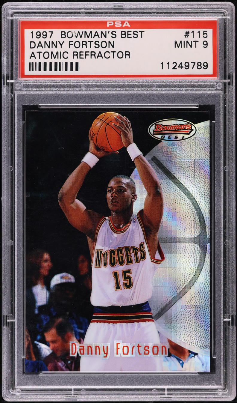 1997 Bowman's Best Atomic Refractor Danny Fortson #115 PSA 9 MINT