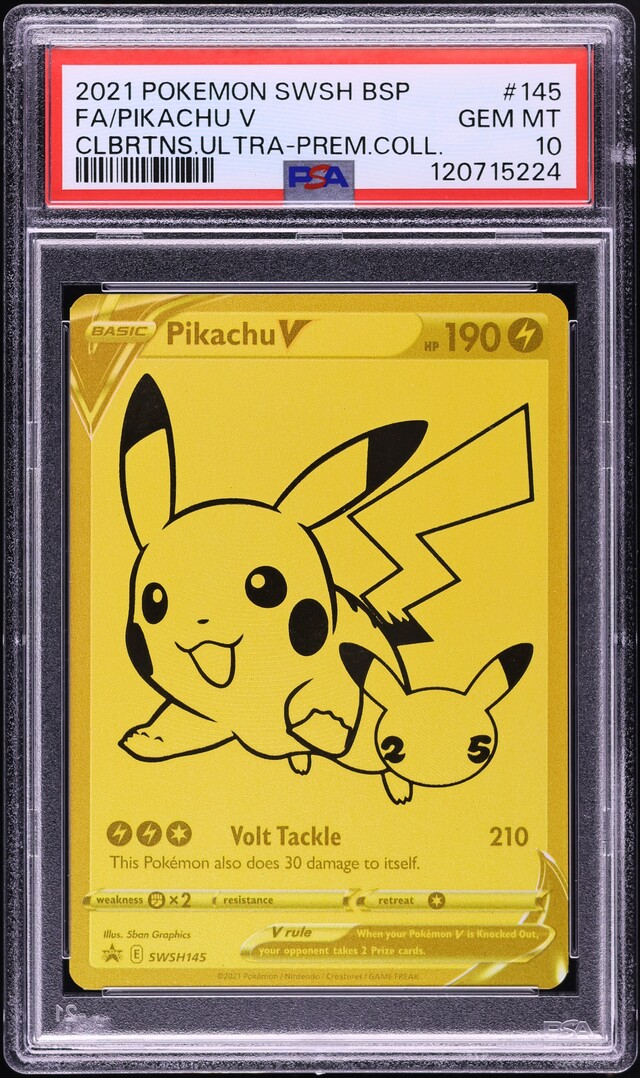 2021 Pokemon Sword & Shield Promo Ultra Premium Pikachu V #145 PSA 10 GEM MINT