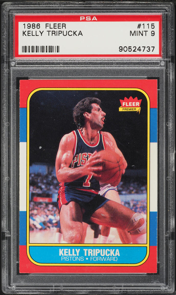 1986 Fleer Basketball Kelly Tripucka #115 PSA 9 MINT
