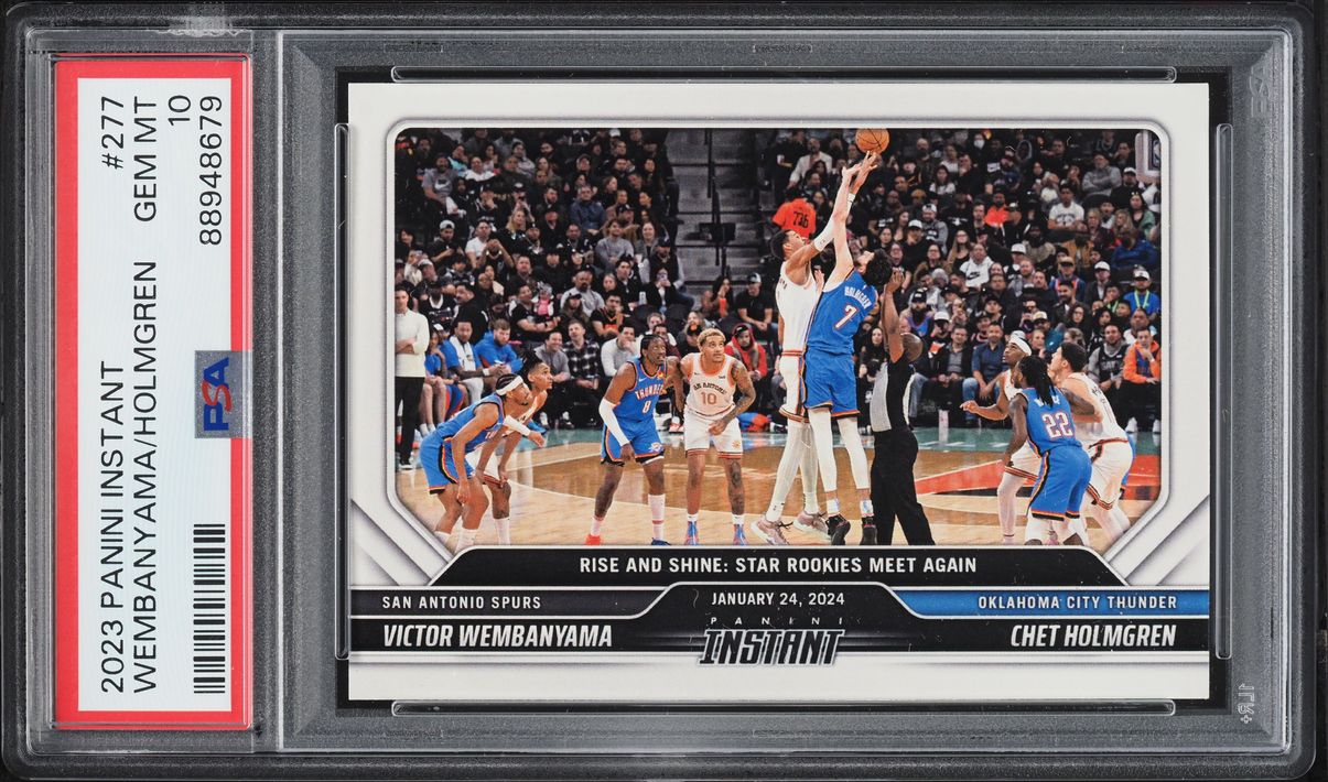 2023 Panini Instant Chet Holmgren Victor Wembanyama ROOKIE /3302 #277 PSA 10 GEM MINT