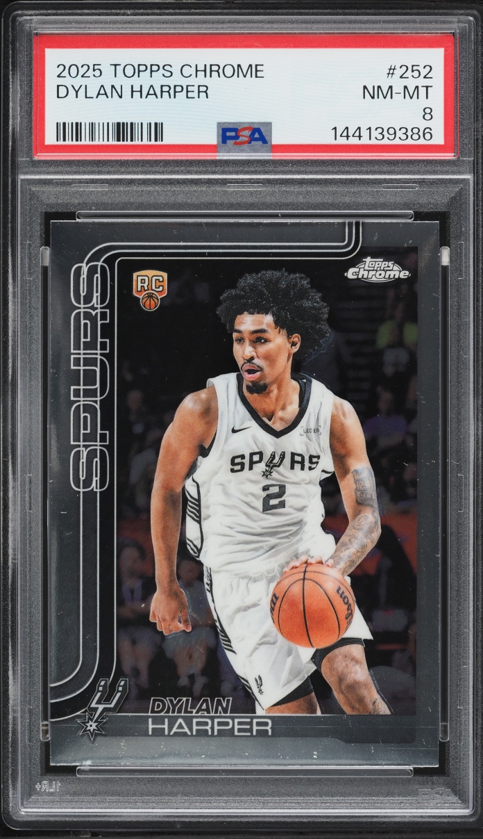 2025 Topps Chrome Dylan Harper ROOKIE #252 PSA 8 NM-MT