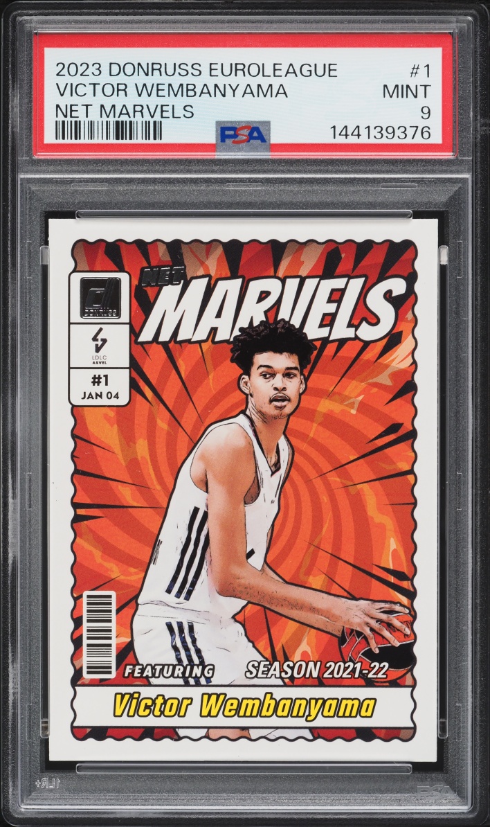 2023 Donruss Euroleague Net Marvels Victor Wembanyama ROOKIE #1 PSA 9 MINT
