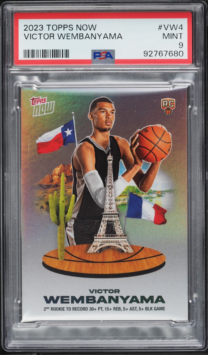 2023 Topps Now Victor Wembanyama ROOKIE #VW-4 PSA 9 MINT
