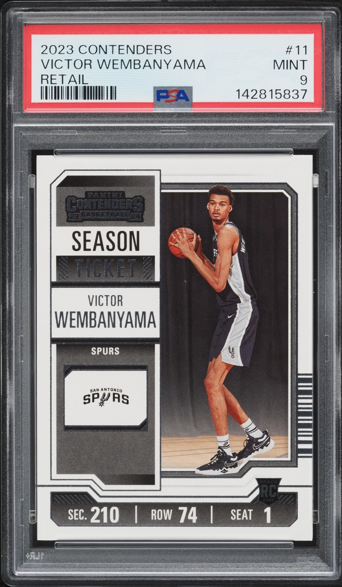 2023 Panini Contenders Retail Victor Wembanyama ROOKIE #11 PSA 9 MINT