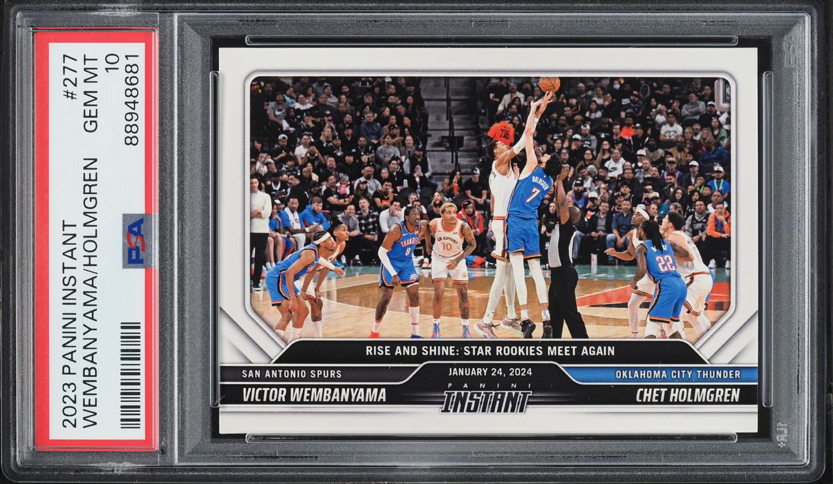 2023 Panini Instant Chet Holmgren Victor Wembanyama ROOKIE /3302 #277 PSA 10 GEM MINT