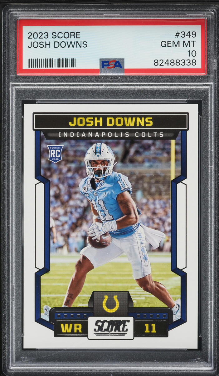 2023 Score Football Josh Downs ROOKIE #349 PSA 10 GEM MINT