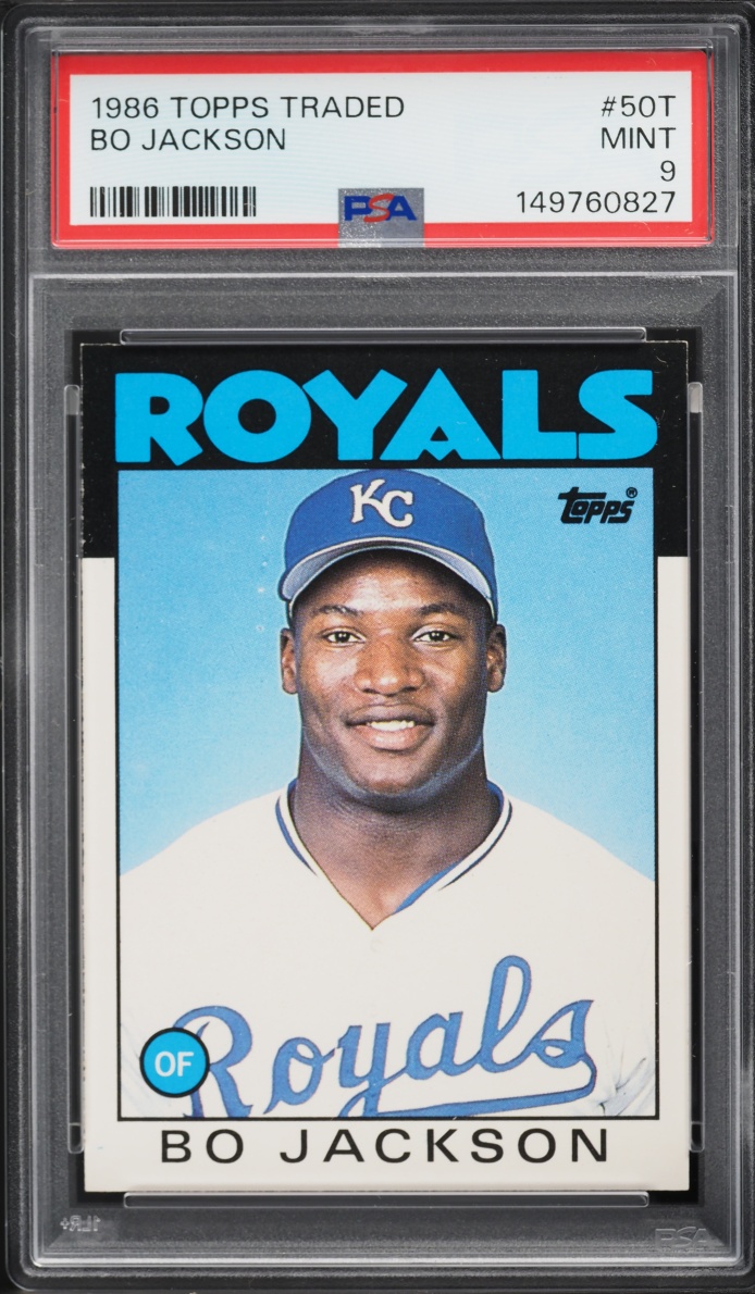 1986 Topps Traded Bo Jackson ROOKIE #50T PSA 9 MINT