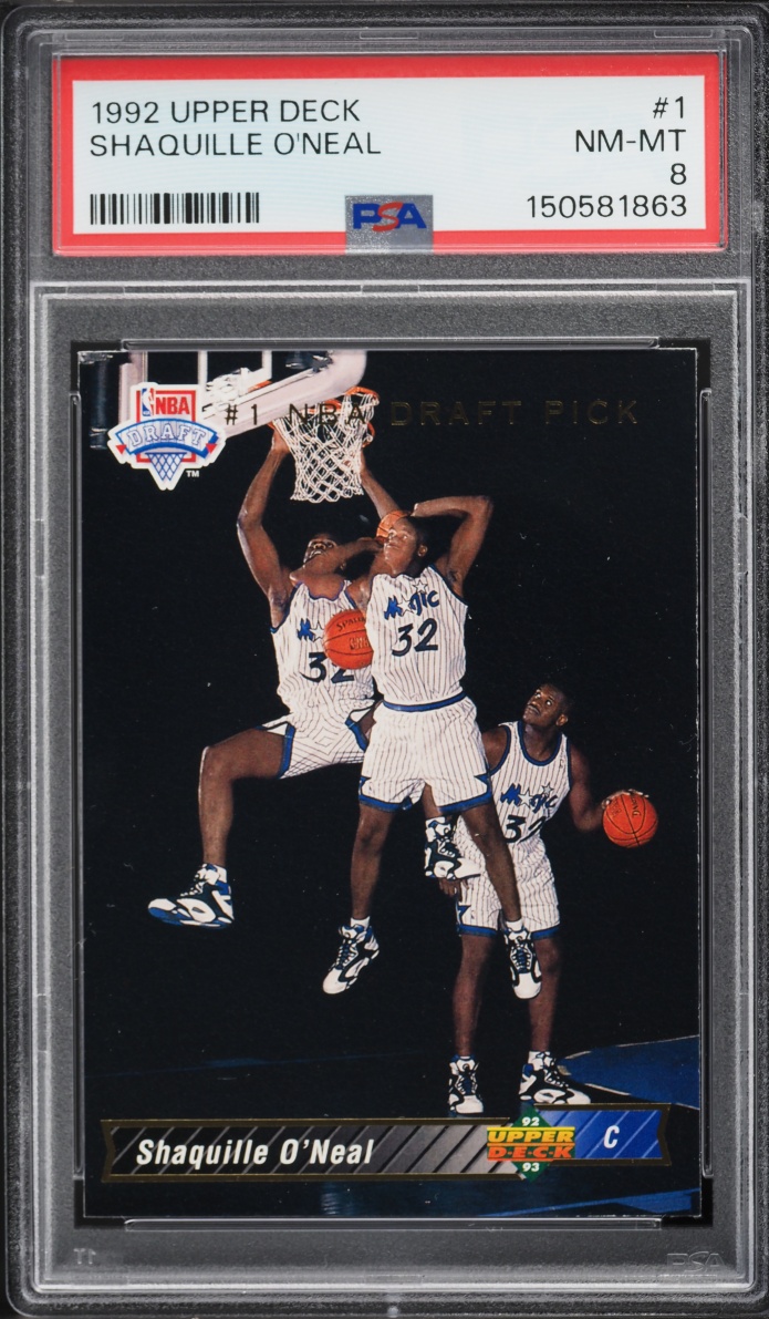 1992 Upper Deck Basketball Shaquille O'Neal ROOKIE #1 PSA 8 NM-MT