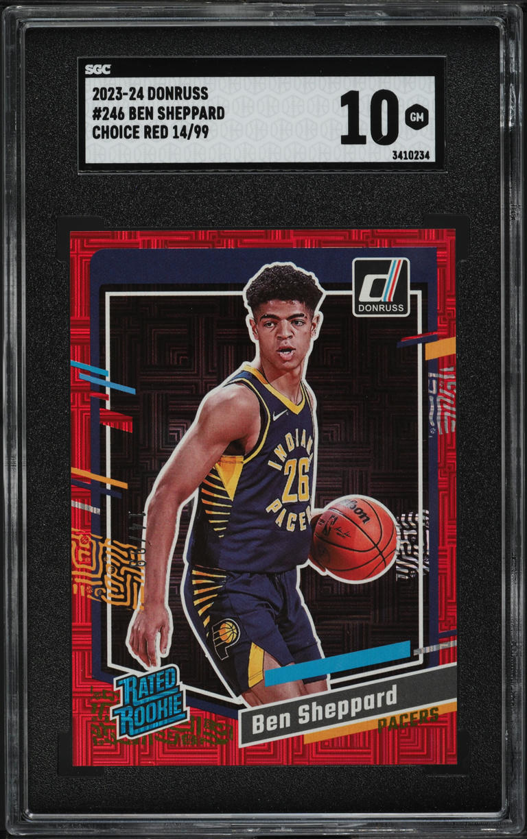2023 Donruss Choice Red Ben Sheppard ROOKIE /99 #246 SGC 10 GEM MINT