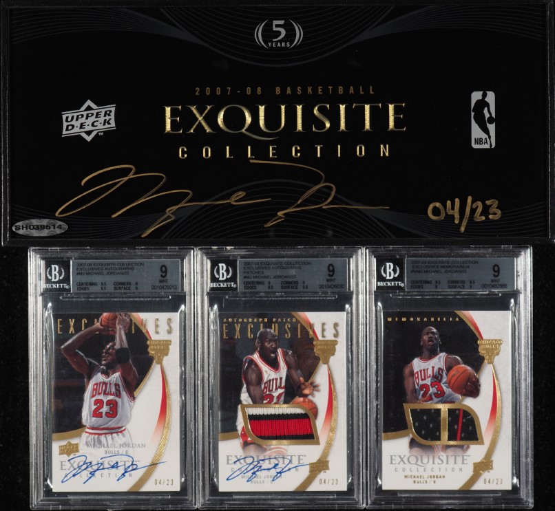 (3) 2007 Exquisite Exclusives w/ Box Michael Jordan PATCH AUTO 04/23 ...