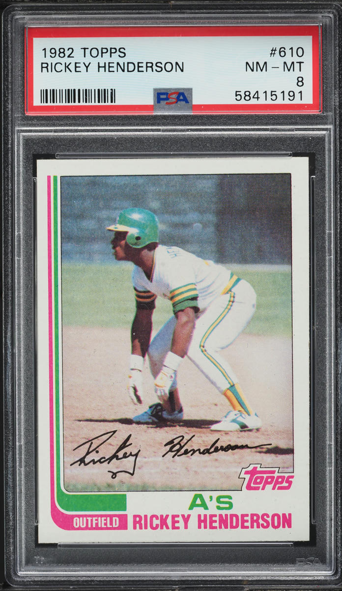 1982 Topps Rickey Henderson #610 PSA 8 NM-MT