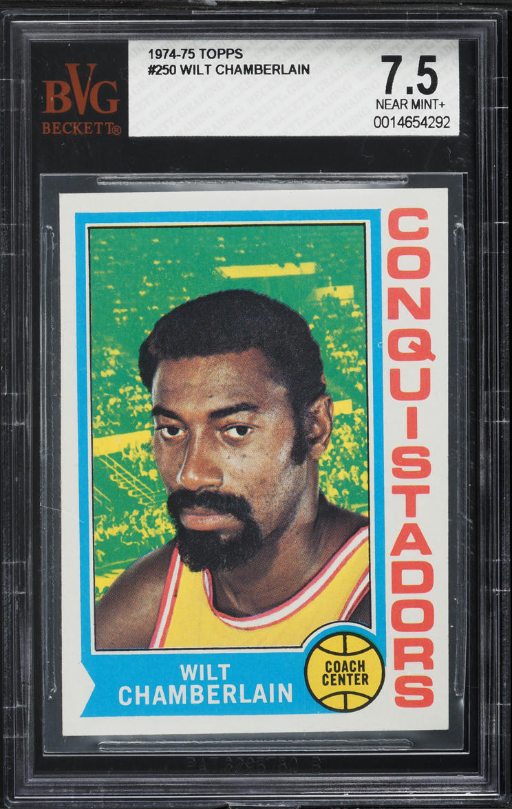 1974 Topps Basketball Wilt Chamberlain #250 BVG 7.5 NRMT+