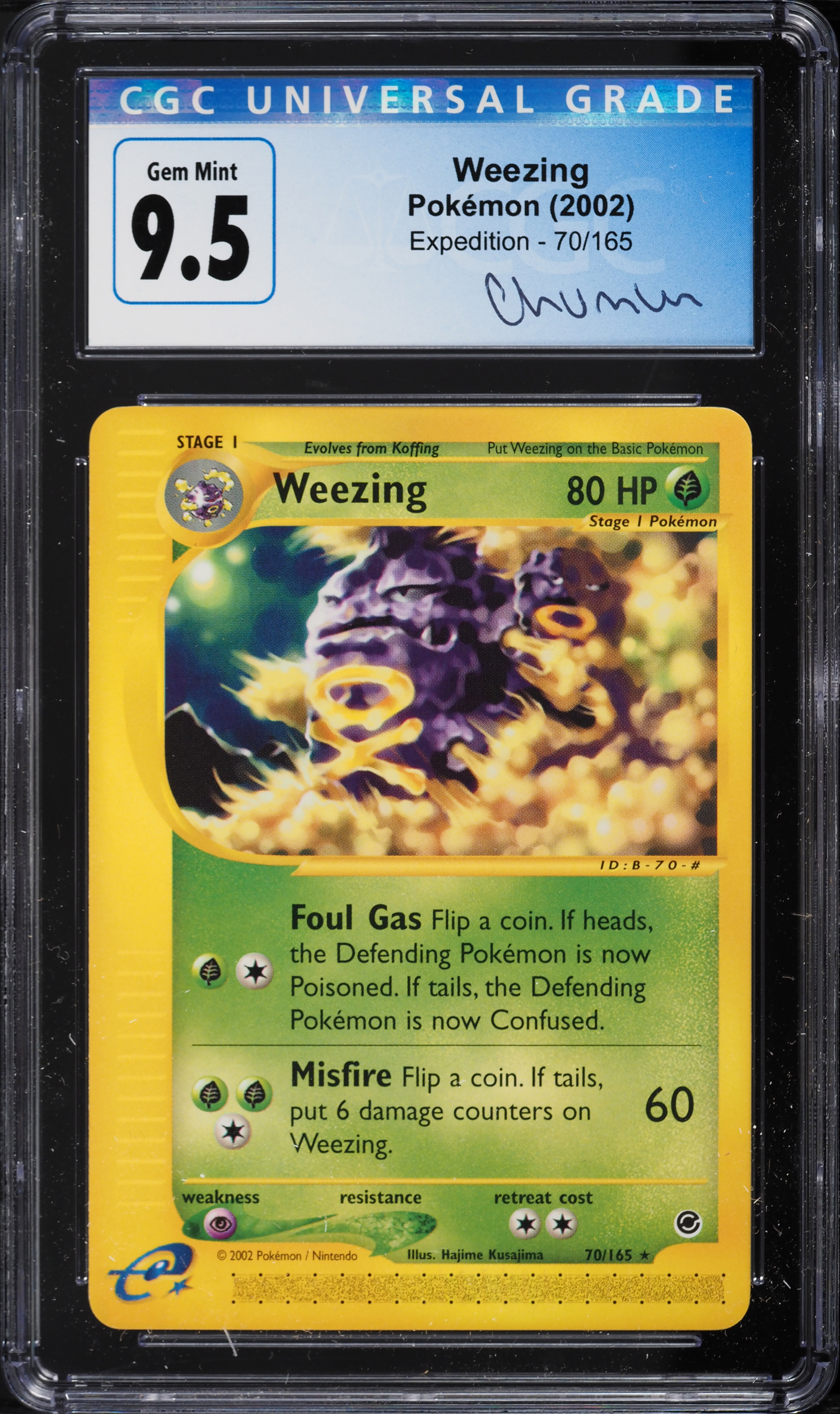 2002 Pokemon Expedition Weezing #70 CGC 9.5 GEM MINT