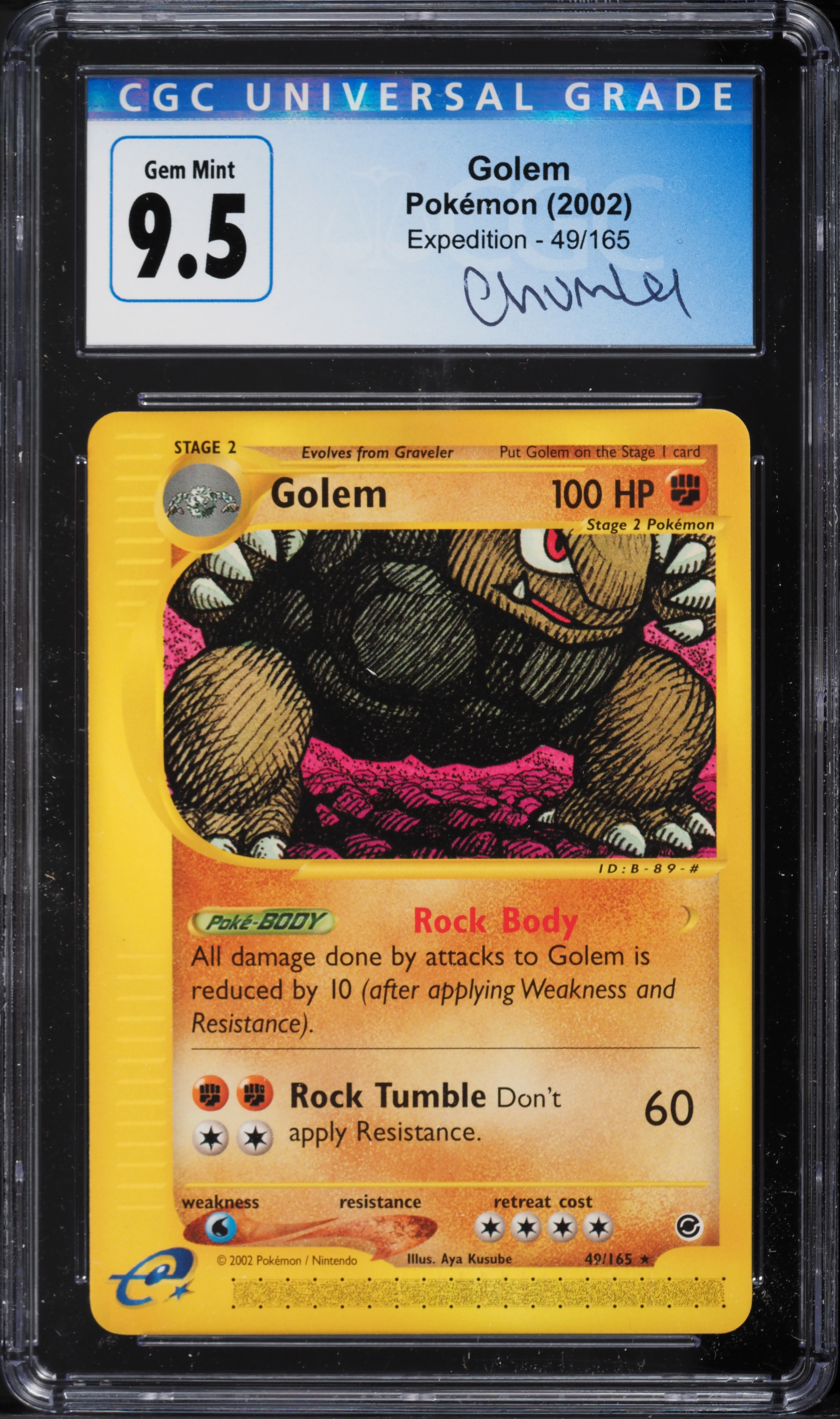2002 Pokemon Expedition Golem #49 CGC 9.5 GEM MINT