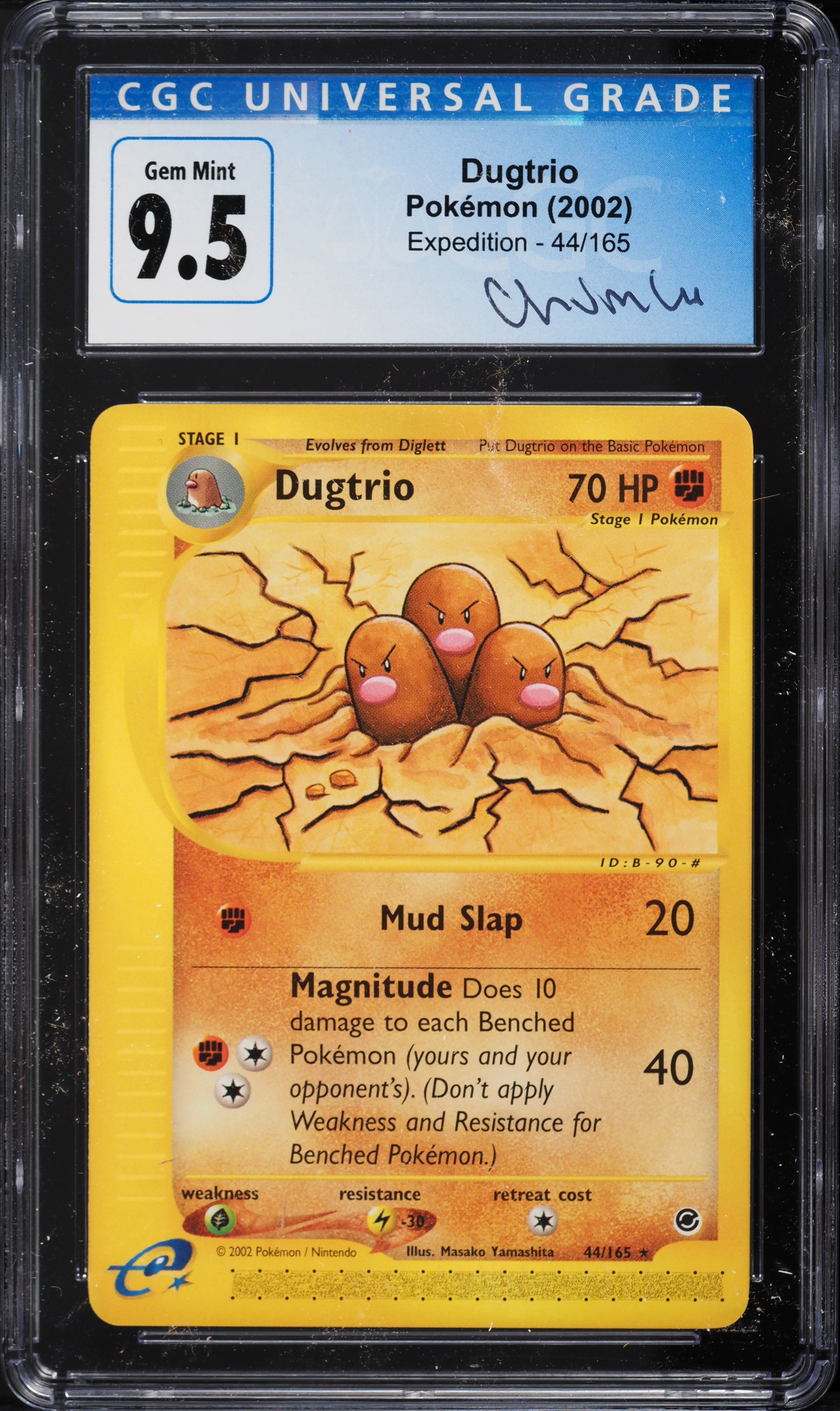 2002 Pokemon Expedition Dugtrio #44 CGC 9.5 GEM MINT