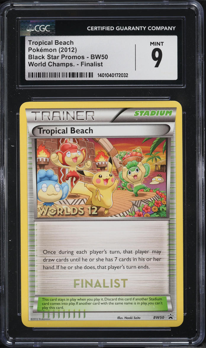 2012 Pokemon BW Promo World Championships Finalist Tropical Beach #BW50 CGC 9