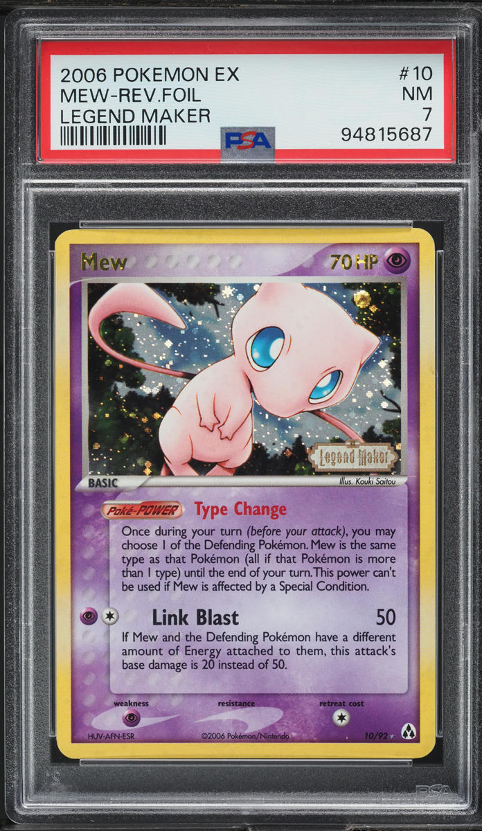 2006 Pokemon EX Legend Maker Reverse Holo Mew #10 PSA 7 NRMT
