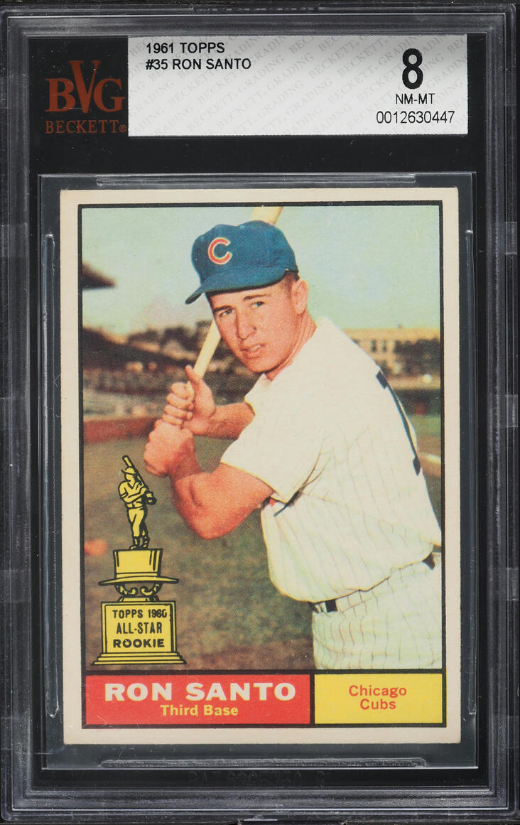 1961 Topps Ron Santo ROOKIE #35 BVG 8 NM-MT