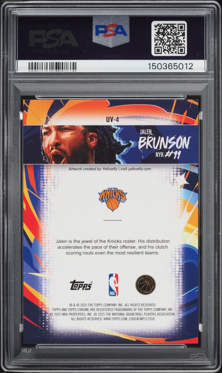 2025 Topps Chrome Ultra Violet Jalen Brunson #UV-4 PSA 9 MINT