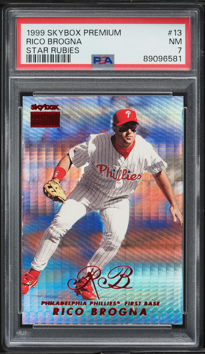 1999 Skybox Premium Star Rubies Rico Brogna /50 #13 PSA 7 NRMT