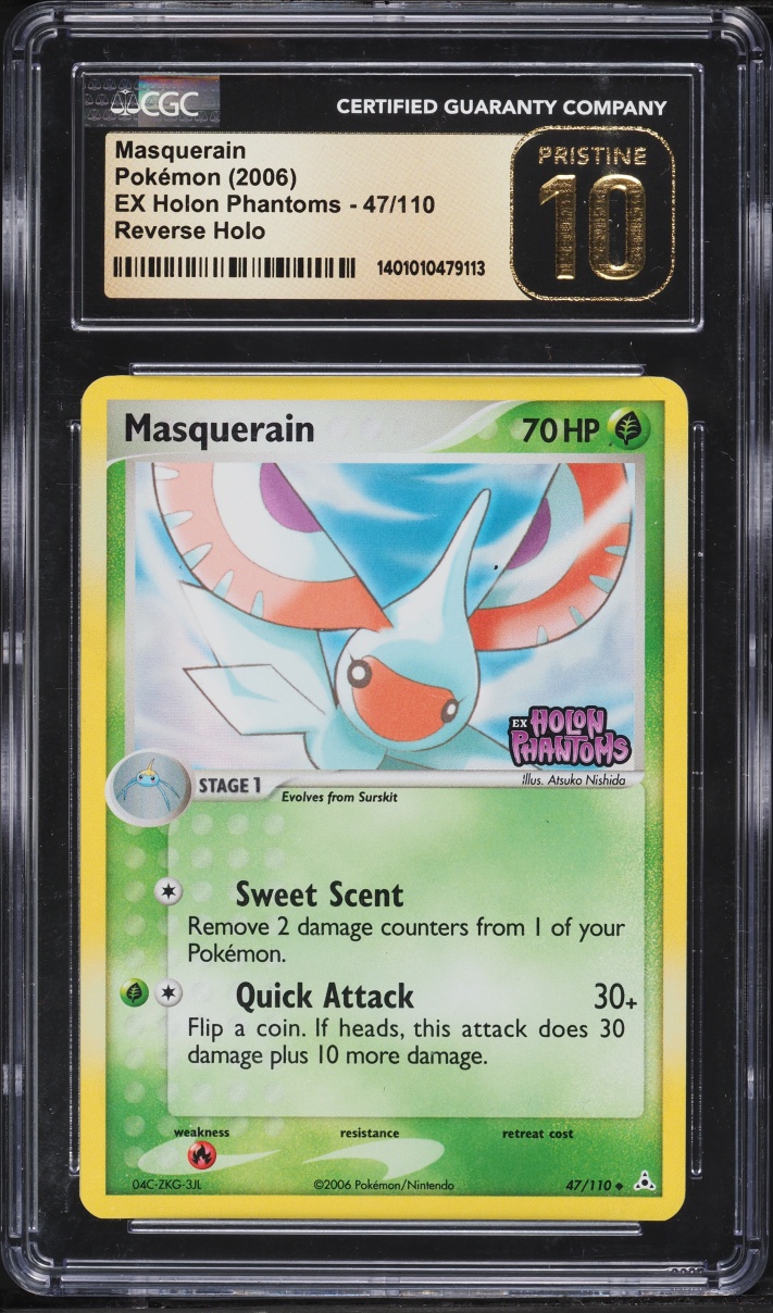 2006 Pokemon EX Holon Phantoms Reverse Holo Masquerain #47 CGC 10 PRISTINE