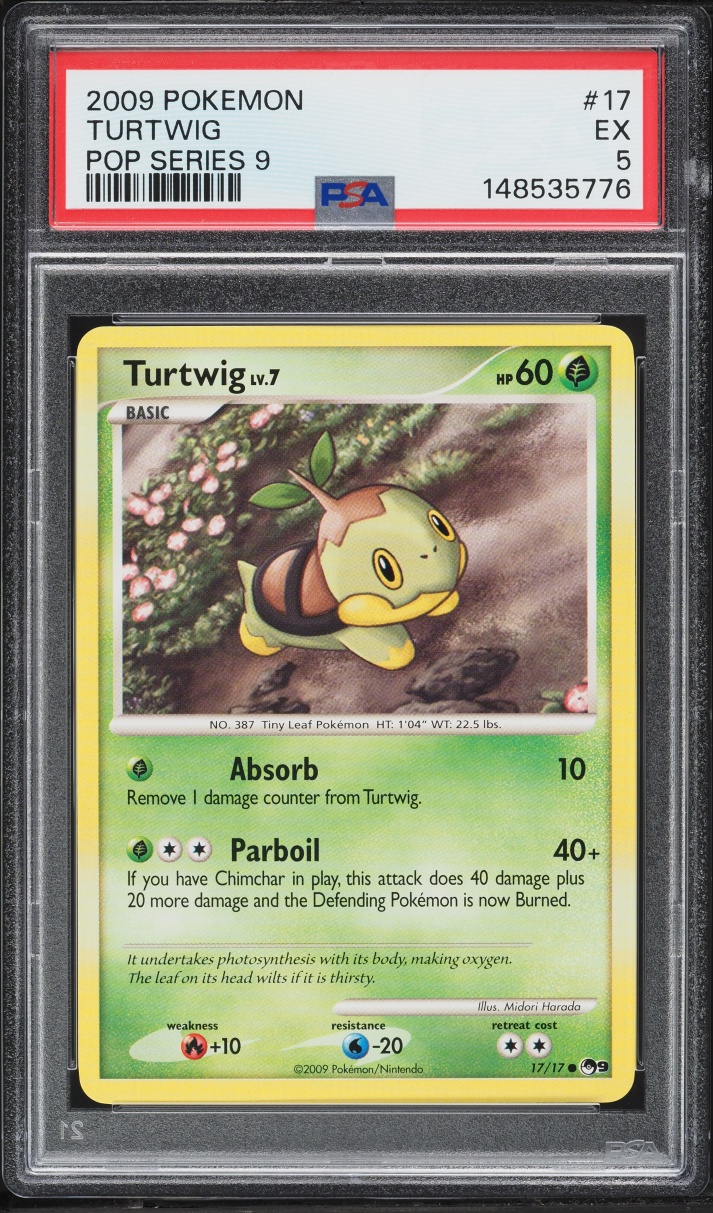 2009 Pokemon POP Series 9 Turtwig #17 PSA 5 EX