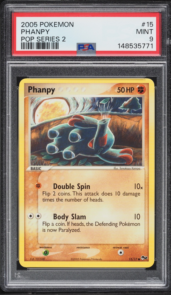 2005 Pokemon Pop Series 2 Phanpy #15 PSA 9 MINT